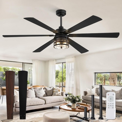 Farmhouse ceiling fans - 65", w/